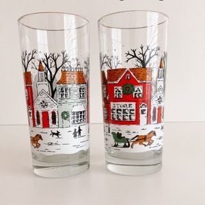 Vintage Christmas tumblers